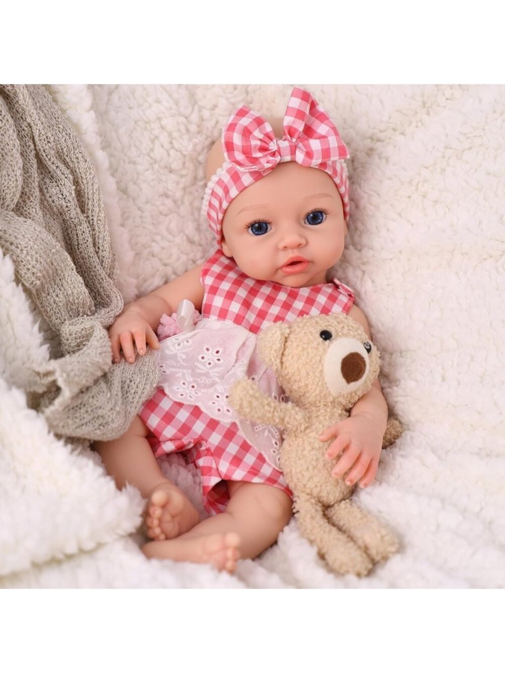 16in Full Body Silicone Reborn Baby Doll Girl Soft Flexible Lifelike